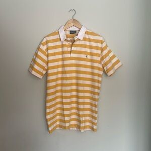 Oversized Yellow Striped Polo Shirt
